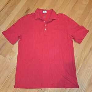 Johnnie-O Hangin' Out polo sz L  Reda Red Game Day Original Solid